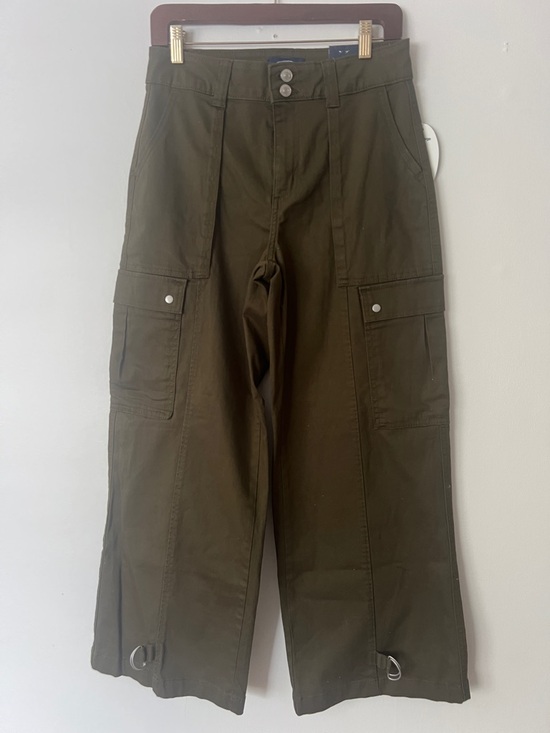 Scoop Pants - Scoop brand women’s  Cargo Wide-Leg Pants w/Utility Pockets, olive green, size 2